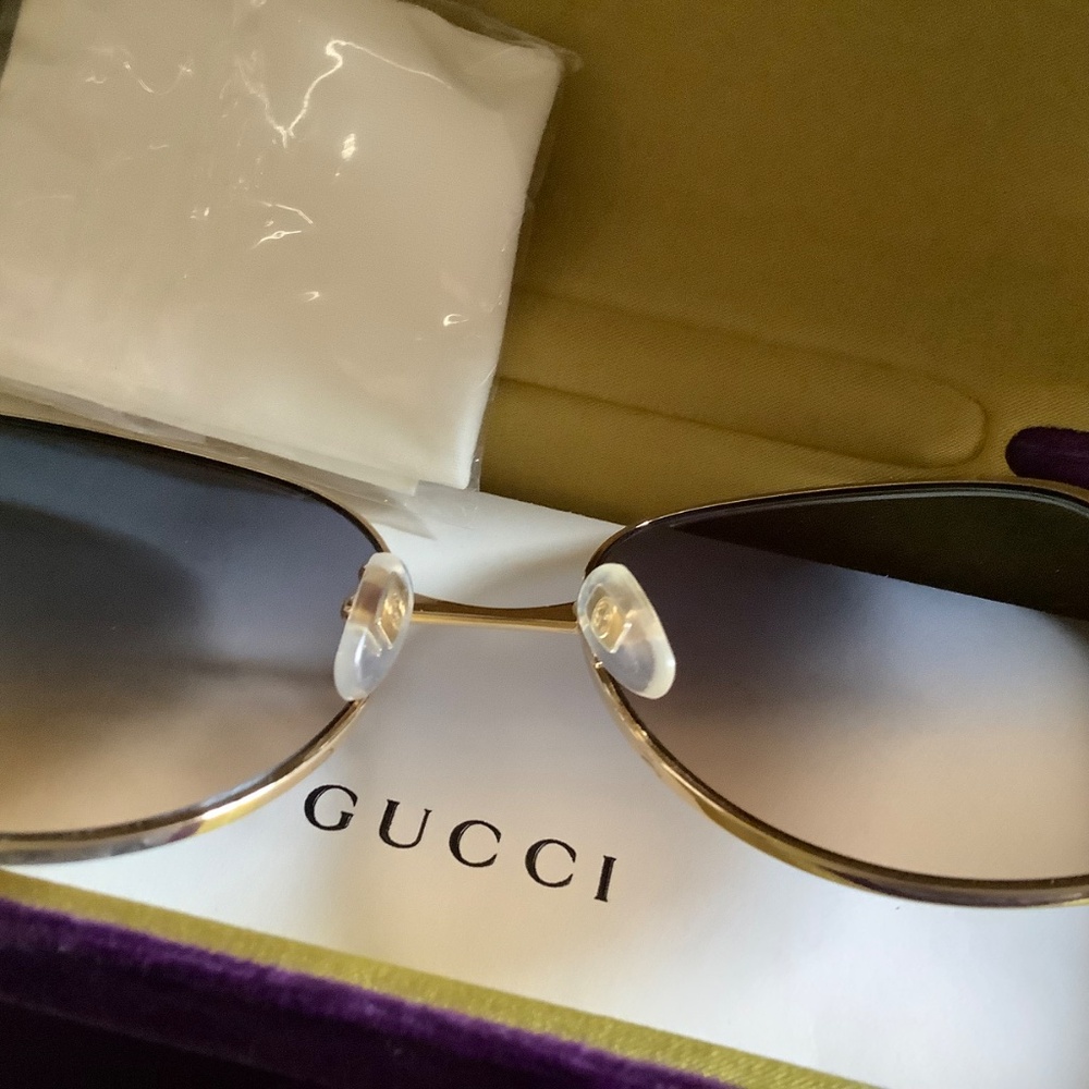 Gucci Women's Oversized Square Sunglasses, 58mm Blue Radiant - Picture 11 of 15
